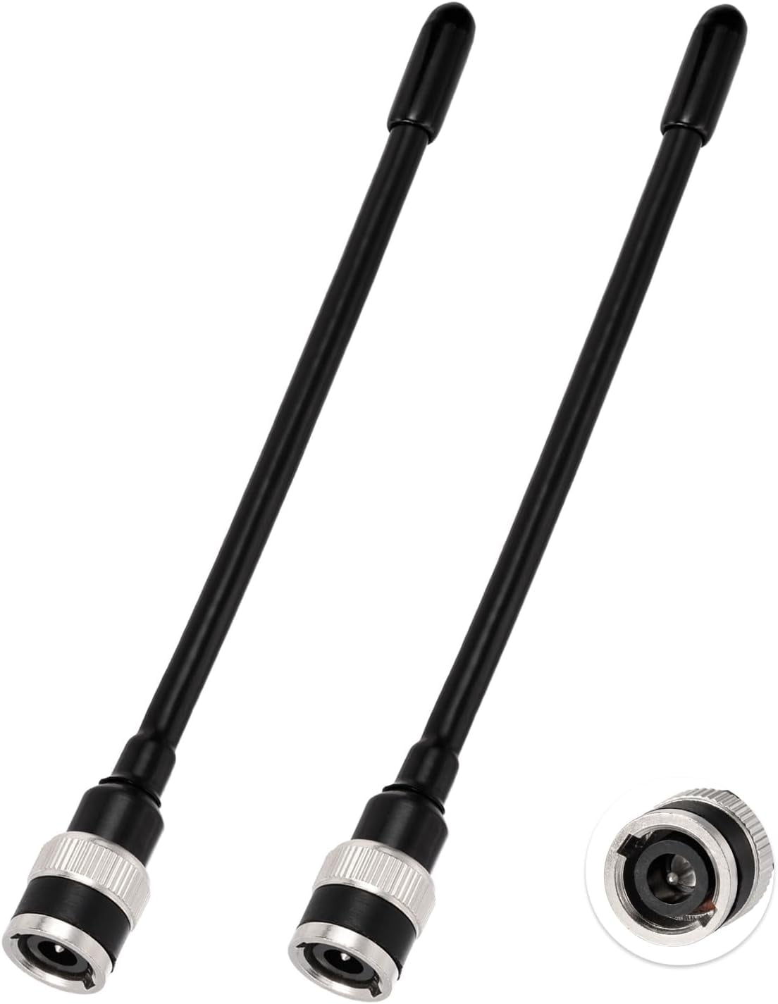 Eightwood UHF TwoWay Radio Antenna 400470MHz 2Pack with BNC Male Connector for CB Handheld