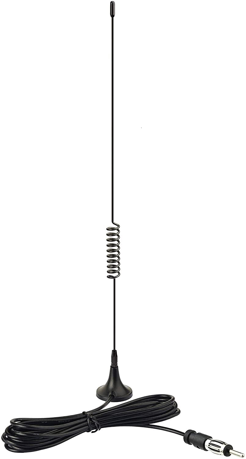 Eightwood Universal Car Stereo Antenna FM AM Radio Antenna Magnetic Base Car Radio Antenna for Vehicle Truck SUV Truck RV Marine Boat Car Stereo Audio Radio Head Unit CD Media Receiver Player