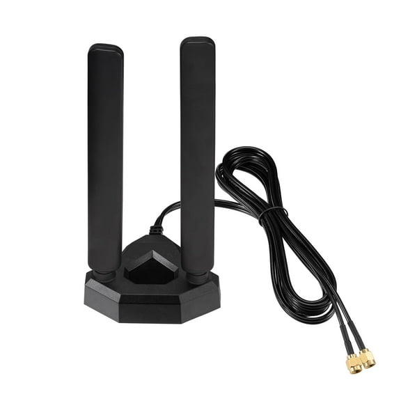 Eightwood WiFi 6E 6GHz 5GHz 2.4GHz Tri-Band Gaming WiFi Antenna for PC and Router with Extension Cable