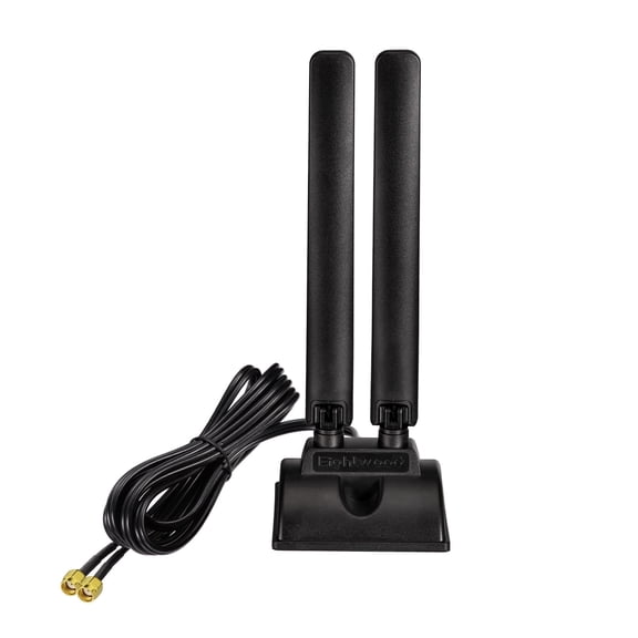 Eightwood WiFi 6E Antenna Tri-Band 2.4GHz 5GHz 6GHz RP-SMA Antenna Magnetic Base for Desktop PC Computer