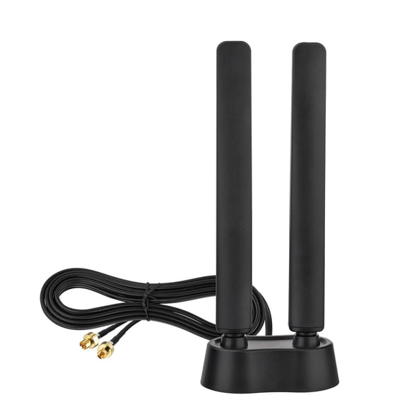 Eightwood WiFi 7 WiFi 6E Antenna Tri-Band WiFi Antenna 2.4GHz 5GHz 6GHz Magnetic Base with New Interface for WiFi 7 Gaming Motherboard
