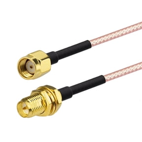 Eightwood WiFi Antenna Extension Cable RP-SMA Male to RP-SMA Female Bulkhead Mount RG316 Cale 30cm 12 inch for WiFi Router Security IP Camera 2-Pack