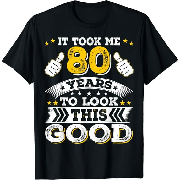 Eighty 1944 80th 80 Years Old birthday Idea For Dad Grandpa Funny Creative Graphic T-Shirt