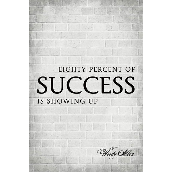 Eighty Percent Of Success Is Showing Up, motivational poster