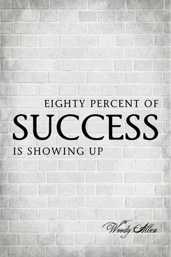 Eighty Percent Of Success Is Showing Up, motivational poster