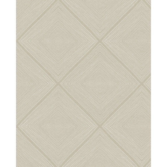 Eijffinger Aries Taupe Geometric Wallpaper, 20.5-in by 33-ft, 56.38 sq. ft.