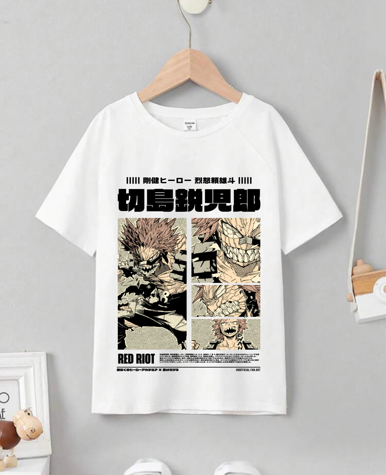 Eijiro Kirishima T-shirt Red Riot My Hero Academia Anime Gift Shirt All ...