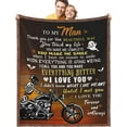 thumbnail image 1 of Eikione Gifts for Husband Boyfriend, to My Man Blanket Husband Gifts from Wife, Unique Birthday Anniversary Valentine for Him Boyfriend Husband Men Throw Blanket 50''x60'', 1 of 7