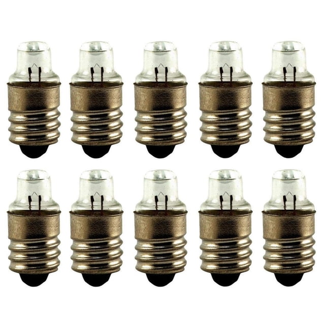 Eiko 222 2.25V .25A TL-3 Miniature Screw Base Halogen Bulbs - 10 Pack ...