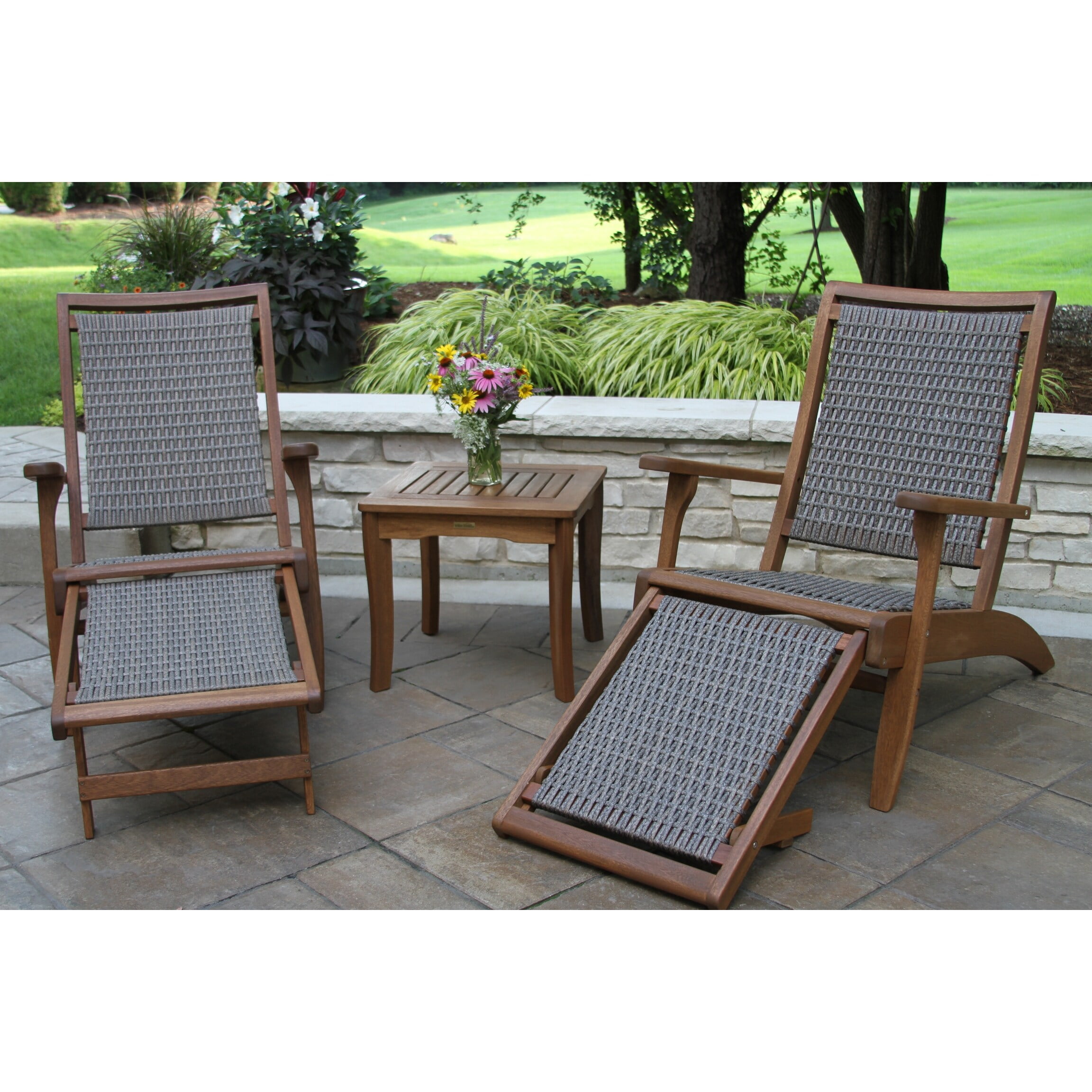 Wicker eucalyptus lounger online
