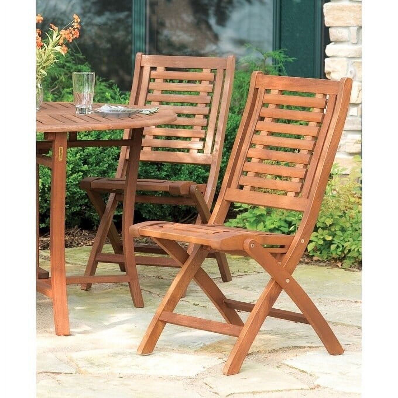 Eilaf Eucalyptus Folding Side Chair 2pk