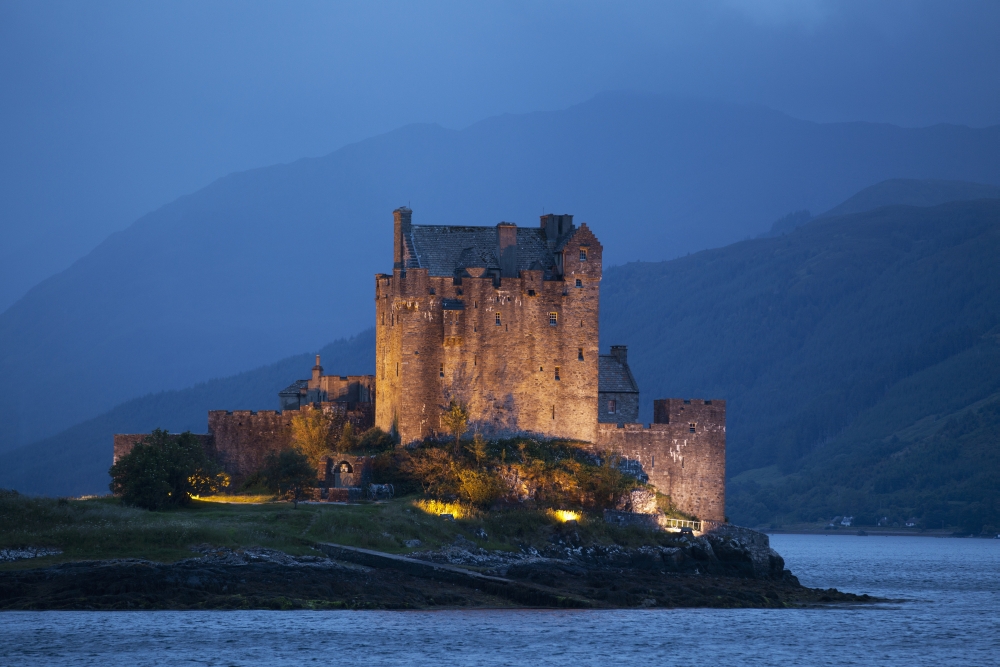 Eilean Donan Castle Dornie Highlands Scotland Canvas Art - Carl Bruemmer Design Pics (38 x 24)