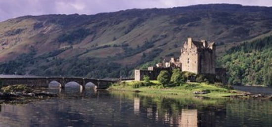 Eilean Donan Castle Dornie Ross-shire Highlands Region Scotland Canvas Art - Panoramic Images (24 x 12)