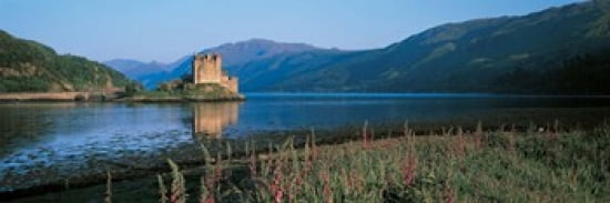 Eilean Donan Castle & Loch Duich Scotland Canvas Art - Panoramic Images (36 x 12)