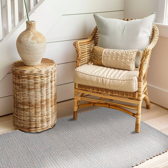 Eileen Farmhouse Light Gray Area Rug 20" x 30" Rectangle