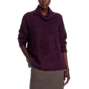 Eileen Fisher Fuzzy Turtleneck Sweater Womens XXS Violet Long Sleeve Pullover