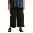 thumbnail image 1 of Eileen Fisher High Waist Wide Leg Crop Pants In Black Size 2X, 1 of 3