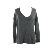 Eileen Fisher Silver Metallic V-Neck Sweater M