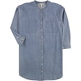 thumbnail image 1 of Eileen Fisher Womens Chambray Shirt Dress, Blue, XX-Small, 1 of 1
