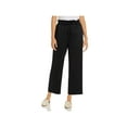 thumbnail image 1 of EILEEN FISHER Womens Black Ruched Tie Wide Leg Pants Size: M, 1 of 2