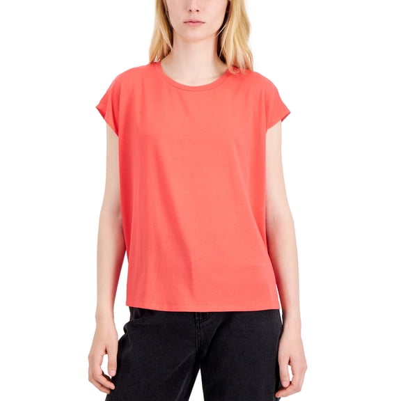Eileen Fisher Womens Gathered Back Cap Sleeve Top Watermelon M