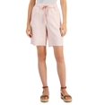 thumbnail image 1 of Eileen Fisher Womens Organic Linen High Rise Shorts Powder 2XS, 1 of 1