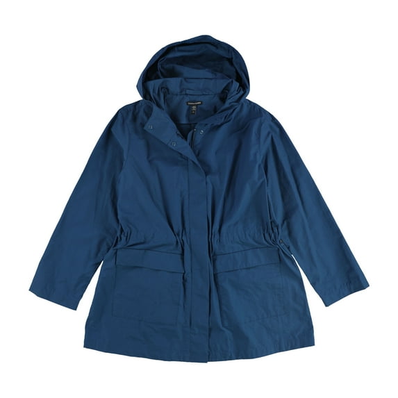 Eileen Fisher Womens Solid Anorak Jacket, Blue, Small