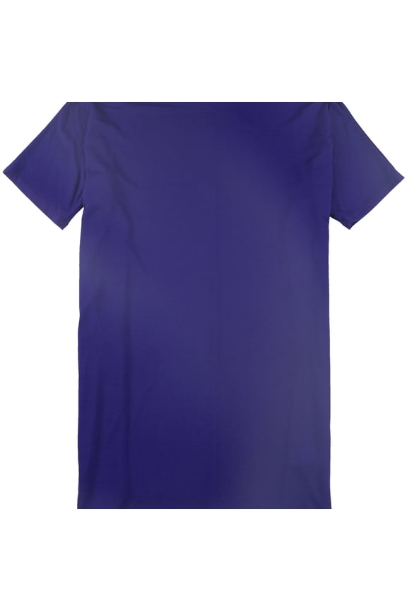 Womens Solid Basic T-Shirt, Blue, Small