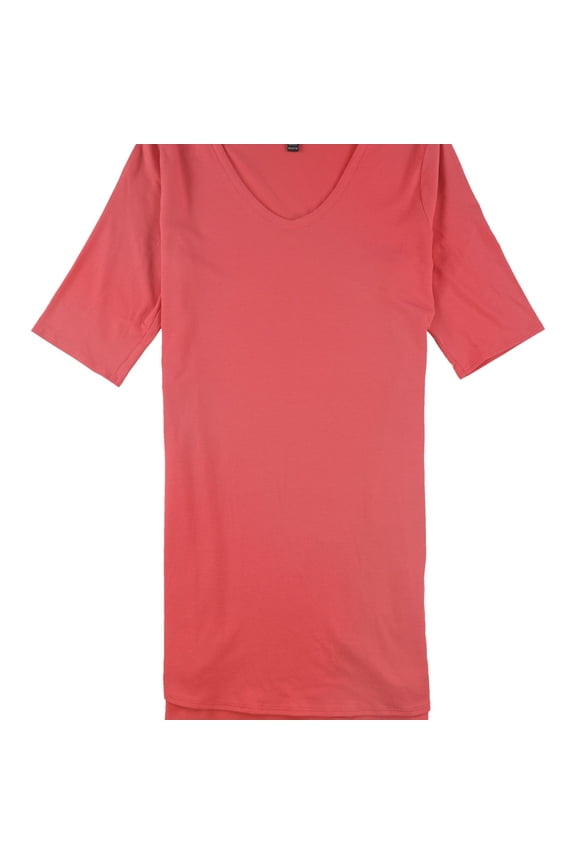 Womens Solid Basic T-Shirt, Pink, XX-Small