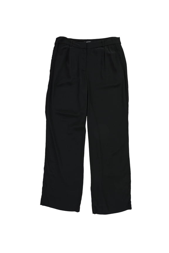 Womens Solid Dress Pants, Black, 8