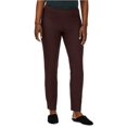 thumbnail image 1 of Eileen Fisher Womens Stretch Crepe Casual Trouser Pants, Brown, Large, 1 of 2