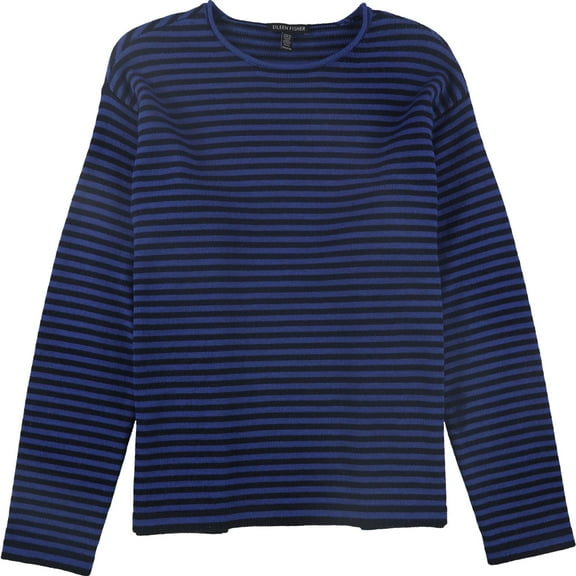 Eileen Fisher Womens Striped Pullover Sweater, Blue, XX-Small
