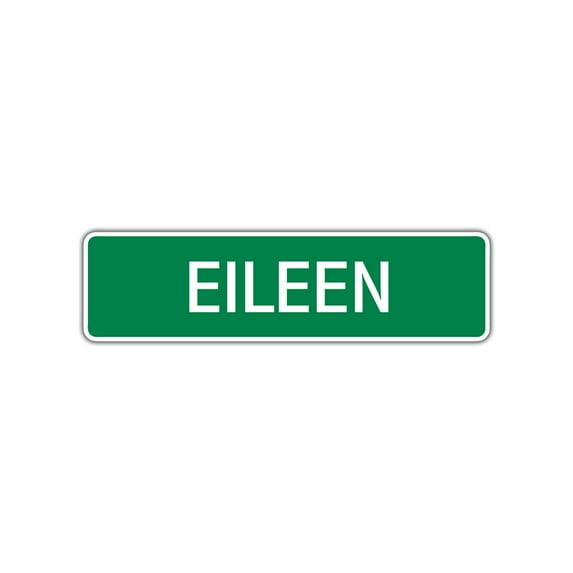 Eileen Girls Children Name Letter Printed Plaque Decoration Novelty Label Indoor Outdoor Unique Wall Unique Aluminum Metal Sign 4"x13.5"