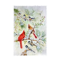 Eileen Herb-Witte 'Cardinals and Chickadees' Canvas Art