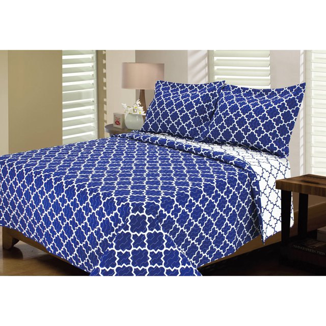 Eileen West Lattice Melange Home Super Soft Quilt Set