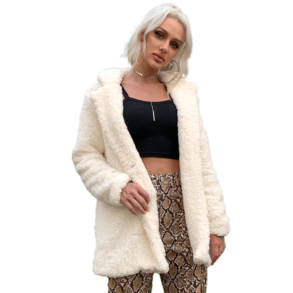 womens plus sherpa coat