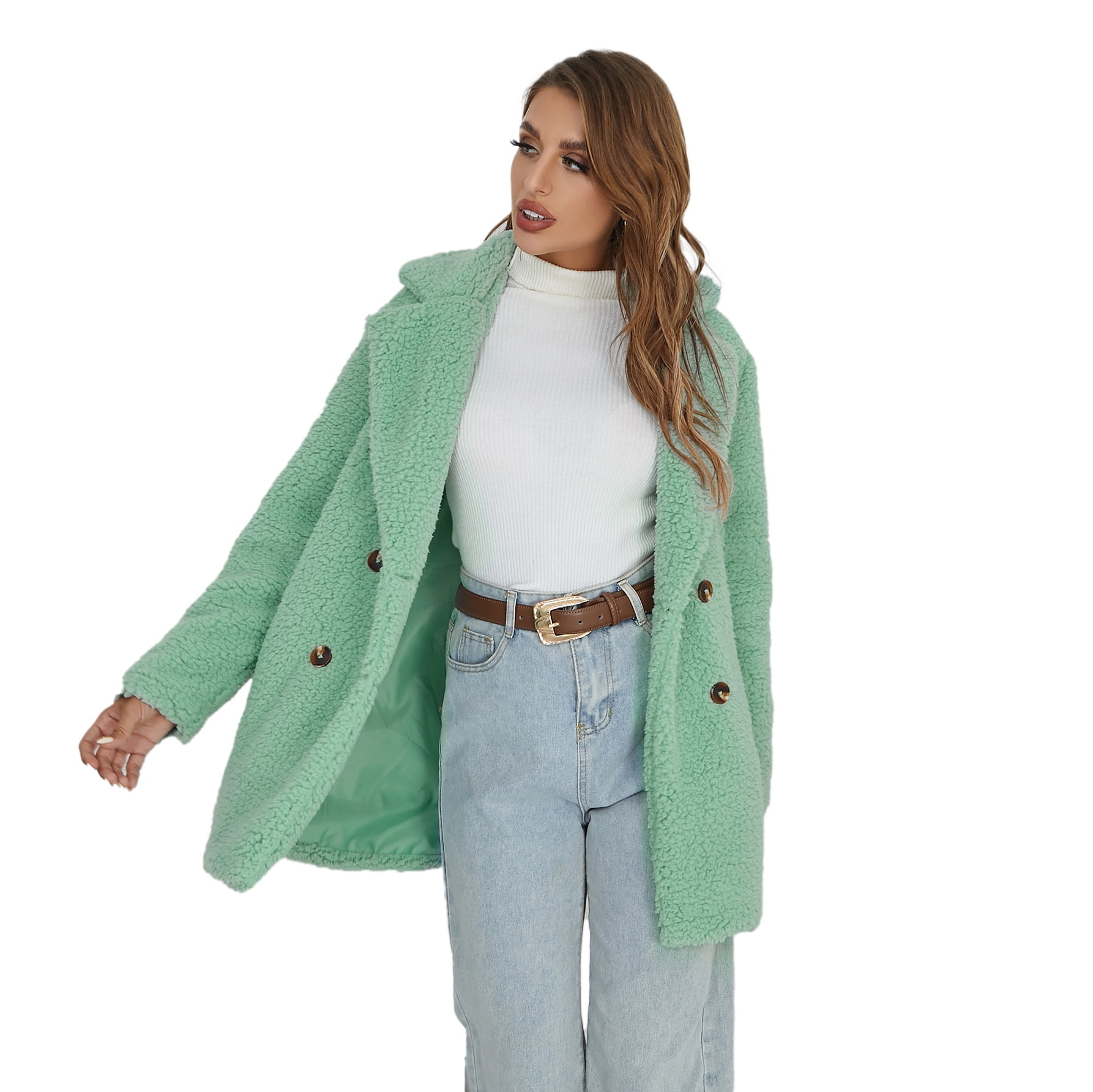 Eilly Bazar Teddy Coat for Women Double Breasted Burkina Faso Ubuy