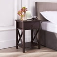 thumbnail image 1 of Eily Wooden Nightstand with Drawer – Compact Bedside Table with Shelf, Small End Table for Bedroom, Side Table for Small Spaces, Modern Bed Side Table/Night Stand - Color:Espresso, 1 of 11