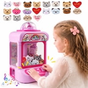 Einailvk Claw Machine for Kids 3+, 20 Plush Toys, Mini Candy Vending Prize Machine Dispenser with Sound Effects, Music, Girls Gift, Unicorn