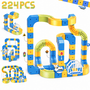 Einailvk Electric Train Set for Kids Ages 3-8 with Train & Traffic Signs, 3D DIY Track Building Kit, STEM Learning Toy Gift for Boys Girls