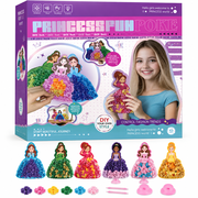 Einailvk Poke Art Craft Kit for Kids Aged 4+, Mess-Free DIY Craft Set with 6 Princesses, 2 Stands, 1 Star, Girls Gifts for Birthday & Holiday