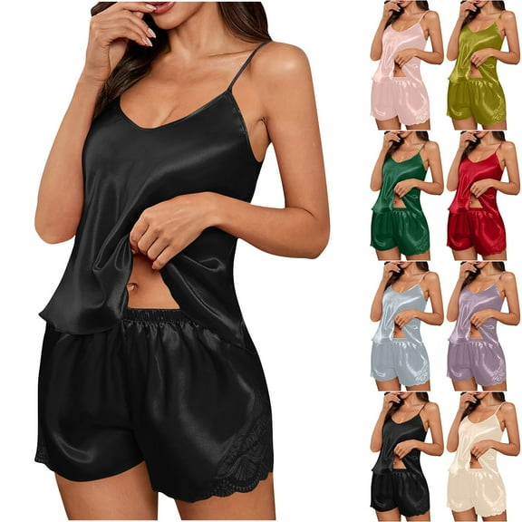 Einccem Women's Lace Tassel Short Skirt Lingerie Set, Hanging Neck Charming Sleepwear, Valentine's Day Honeymoon Seductive Nightwear, Soft Leather-Look Fabric Loungewear, 1pc Jumpsuit