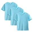 thumbnail image 1 of Einccm 3-Pack Girls Short Sleeve T-Shirts - Soft Comfortable Cotton Solid Color Crewneck Tops for Girls Ages 2 to 12 Years Old, Perfect for Everyday Casual Wear, 1 of 6