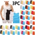 thumbnail image 1 of Einccm 3 Pack Girls Tank Tops Round Neck Sleeveless Camisole Inner Layer Shirts, Solid Color Lightweight Everyday Basic Undershirts for Kids Ages 2-14 Casual Summer Wear, 1 of 4