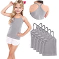 thumbnail image 1 of Einccm 5 Pack Kids Sleeveless Tank Tops, Solid Color Y-Back Camisoles with Thin Straps, Comfortable Breathable Summer Shirts for 12M-13Y, Great for Daily, Sports, 1 of 9