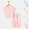 thumbnail image 1 of Einccm Baby Toddler Kids 2 Piece Outfit - Button Down Cardigan Top and Elastic Pants Pajamas Set for Boys Girls, 1 of 7