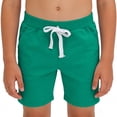 thumbnail image 1 of Einccm Boys Cotton Sport Shorts with Elastic-Waist Mid-Length, white drawstring - Large Side Pockets, Straight-Leg Casual Athletic Summer Shorts for Kids Ages 1-11, 1 of 6