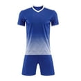 thumbnail image 1 of Einccm Boys Girls 2 Piece Sports Outfit - Kids Soccer Jersey and Elastic Waist Shorts Set - Athletic Activewear with Geometric Print for Casual Summer Play - 4-16 Years, 1 of 5