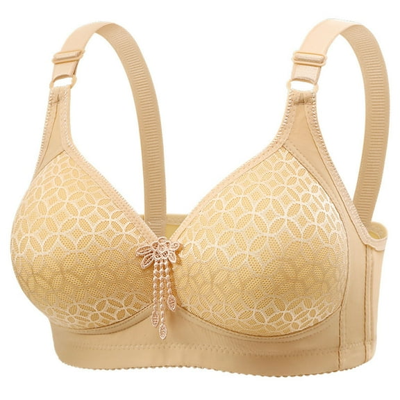 Einccm Bras for Women Wireless Hollow Out Breathable Bralette Comfortable Seamless Support for Women Everyday Wear Plus Size Soft Stretchy No-Rims Solid Color Bra