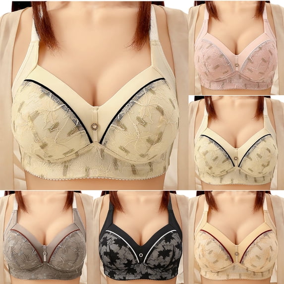 Einccm Bras for Women Wireless Hollow-Out Breathable Bralette – Soft Comfortable Seamless Everyday Bra for Casual Wear, Lightweight Stretchy Support, Plus Size Options
